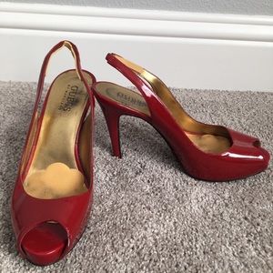 Guess 4 inch sling back stilettos Size 5 1/5